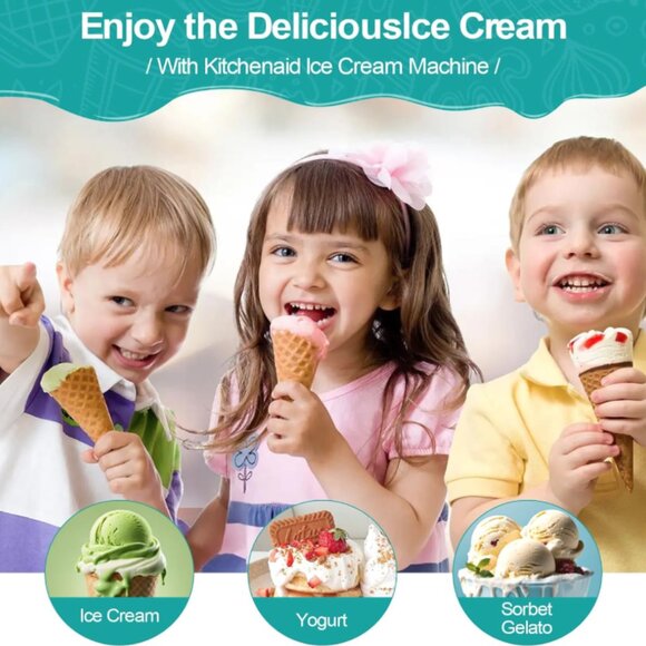 Ice Cream Maker Attachment for KitchenAid Stand Mixer 4.5 Quart - Picture 8 of 8